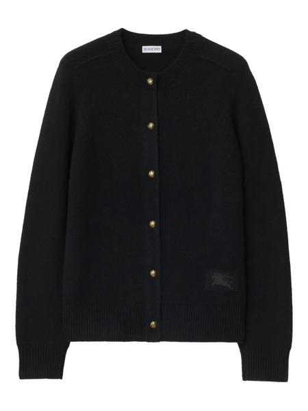  Burberry Cárdigan Con Coderas Equestrian Knight - Negro 