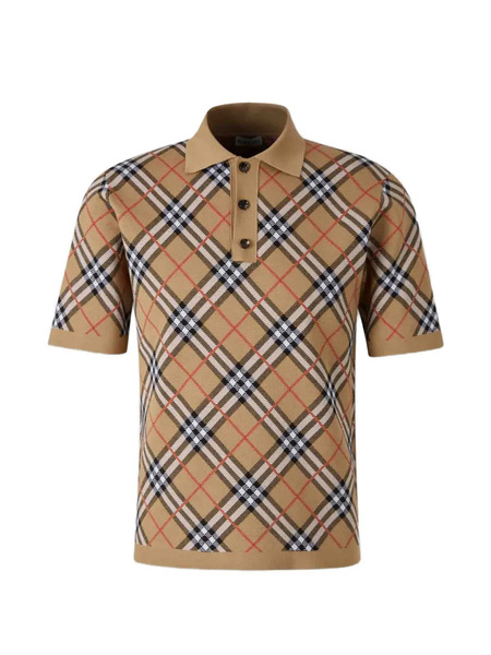  Burberry Check-pattern Polo Shirt - Neutro 