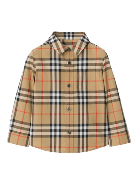  Burberry Kids Camisa De Manga Larga A Cuadros - Neutro 