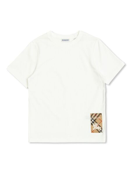 Burberry Kids Camiseta A Cuadros - Blanco 