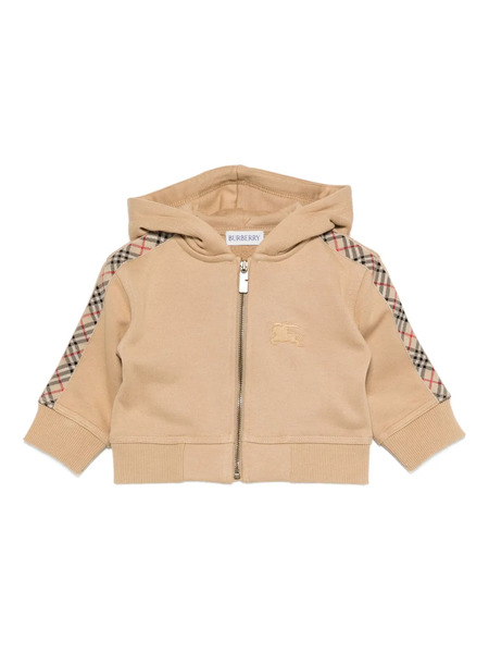  Burberry Kids Camiseta Con Capucha Y Panel A Cuadros - Neutro 