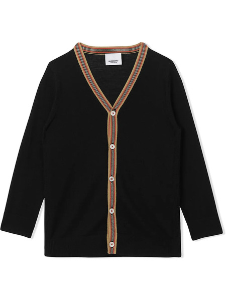  Burberry Kids Cárdigan Icon Con Motivo De Rayas - Negro 