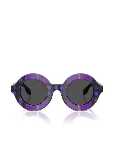  Burberry Kids Check-pattern Round-frame Sunglasses - Morado 