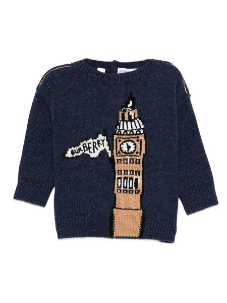  Burberry Kids Jersey Big-ben - Azul 