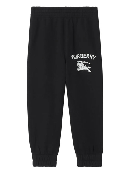  Burberry Kids Pantalones Con Logo Equestrian Knight - Negro 