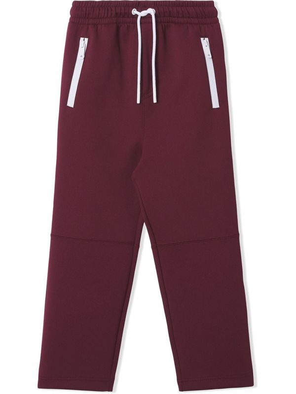  Burberry Kids Pantalones De Chándal Con Parche Del Logo - Rojo 