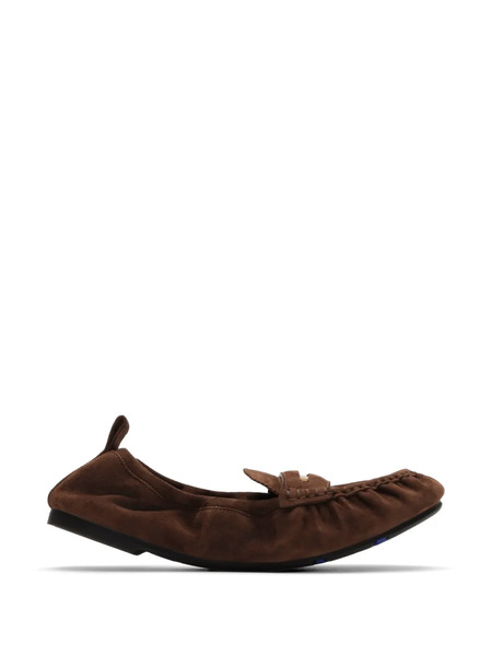  Burberry Mocasines Con Placa Del Logo - Marrón 
