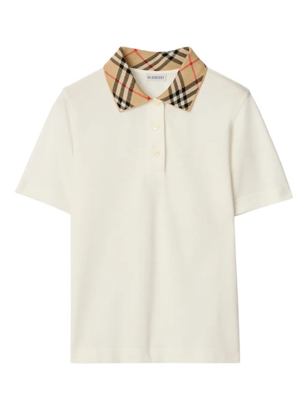  Burberry Polo Con Cuello Check - Neutro 