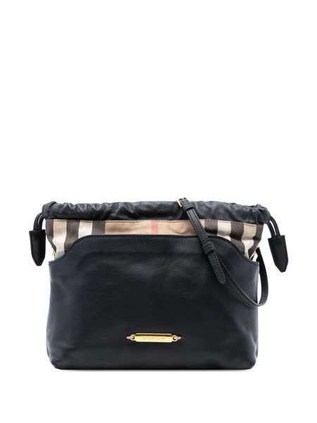 Burberry Pre-owned Bandolera Little Crush De Lona Y Piel De Becerro Con Motivo House Check 2000-2017 - Negro 