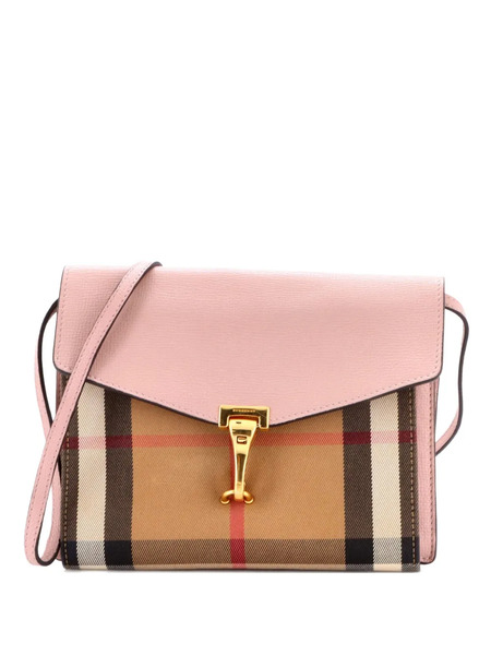  Burberry Pre-owned Bandolera Macken Pequeña De Lona House Check Y Piel Macken - Neutro 