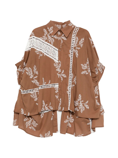  Bye Camisa Con Estampado Floral - Marrón 