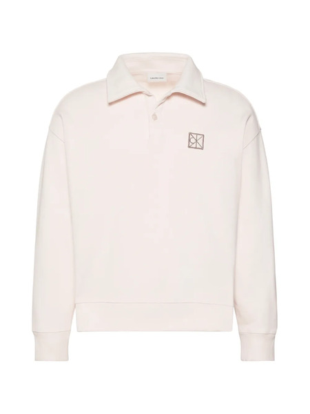  Calvin Klein Logo-patch Polo-collar Sweater - Neutro 