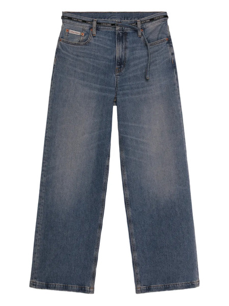  Calvin Klein Pantalones Rectos Con Pinzas - Azul 