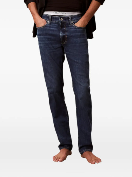  Calvin Klein Vaqueros Con Parche Del Logo - Azul 