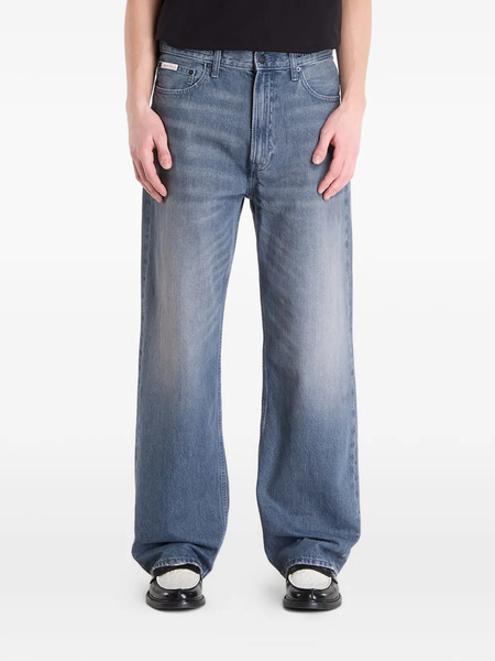  Calvin Klein Vaqueros Con Parche Del Logo - Azul 