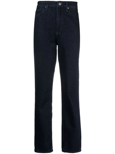  Calvin Klein Vaqueros Rectos De Talle Alto - Azul 