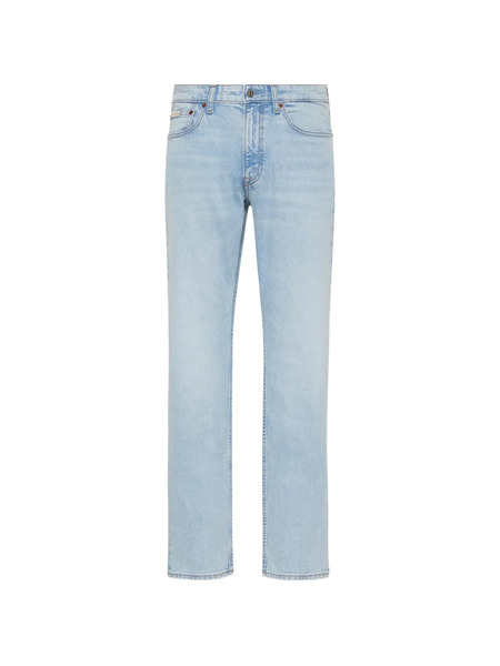  Calvin Klein Vaqueros Slim Con Parche Del Logo - Azul 