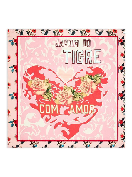  Camilla Bufanda De Seda Estampada - Rosa 