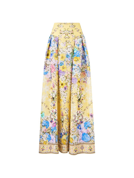  Camilla Falda Con Estampado Floral - Amarillo 