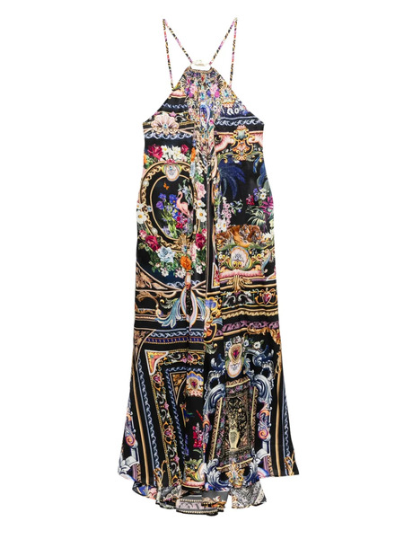  Camilla Vestido Basked In Baroque - Azul 