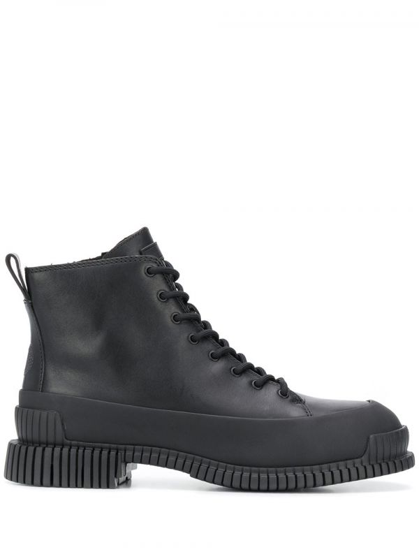  Camper Botines Pix Con Cordones - Negro 