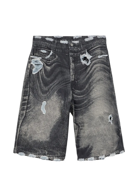  Camperlab Pantalones Vaqueros Cortos Con Efecto Envejecido - Negro 