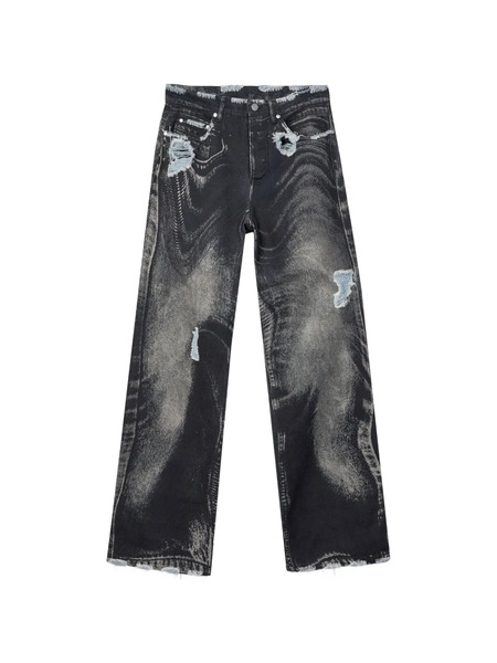  Camperlab Vaqueros Con Detalles Rasgados - Negro 