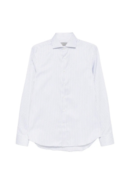  Canali Camisa A Rayas - Blanco 