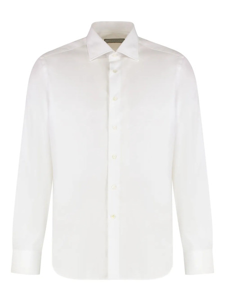  Canali Camisa De Algodón - Blanco 