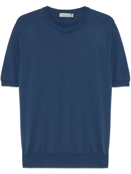  Canali Camiseta De Algodón - Azul 