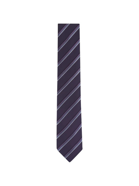  Canali Corbata De Seda A Rayas - Morado 