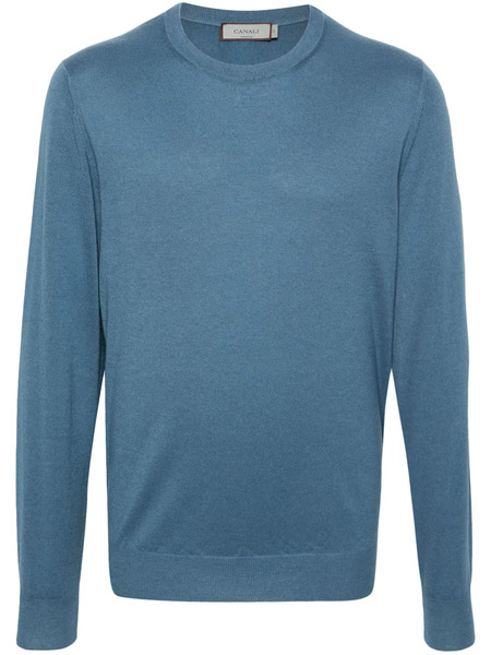  Canali Jersey Con Cuello Redondo - Azul 