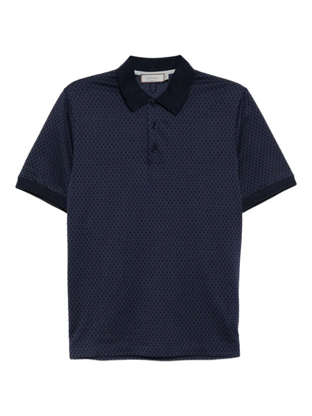  Canali Polo De Algodón - Azul 