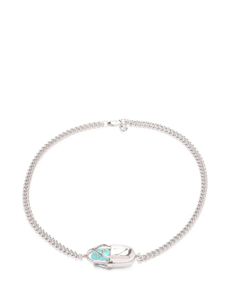  Capsule Eleven Collar Capsule Crystal Con Turquesa - Plateado 