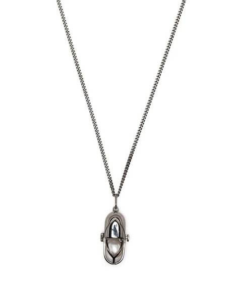  Capsule Eleven Collar Con Colgante Capsule Pearl - Plateado 