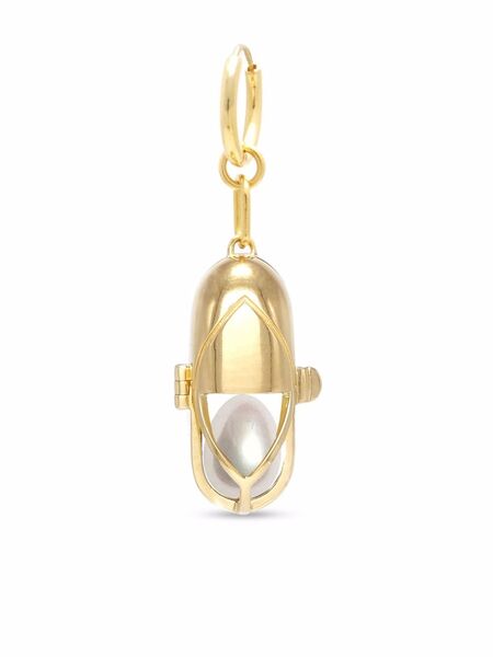  Capsule Eleven Pendiente Capsule Con Perla - Dorado 