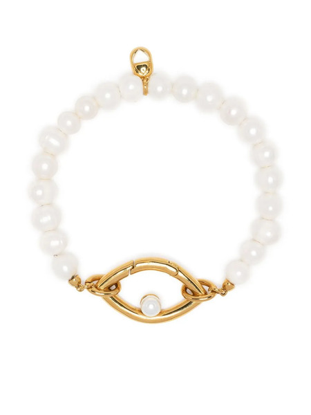  Capsule Eleven Pulsera Eye Con Perla - Blanco 