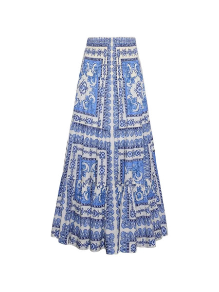  Cara Cara Falda Larga Estampada - Azul 