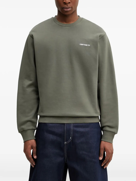  Carhartt Wip Sudadera Script Embroidery - Verde 