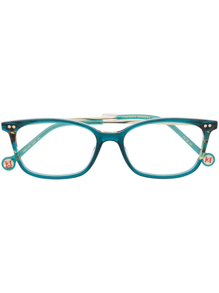  Carolina Herrera Gafas Con Montura Rectangular - Azul 