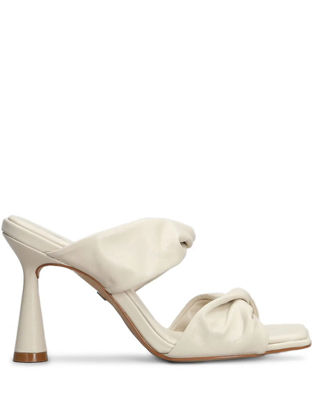  Carrano Mules Con Tacón De 100 Mm - Blanco 