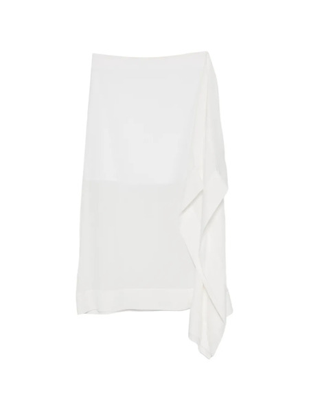  Carven Falda Midi Drapeada - Blanco 
