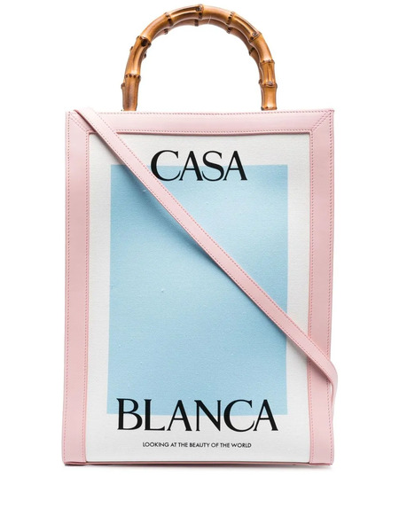  Casablanca Bolso Shopper Con Logo Estampado - Blanco 