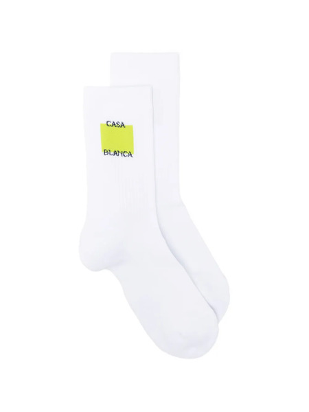  Casablanca Calcetines Con Detalle Del Logo - Blanco 