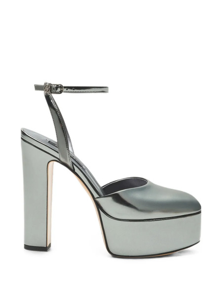  Casadei Patty Platform Interstellar Sandals - Plateado 