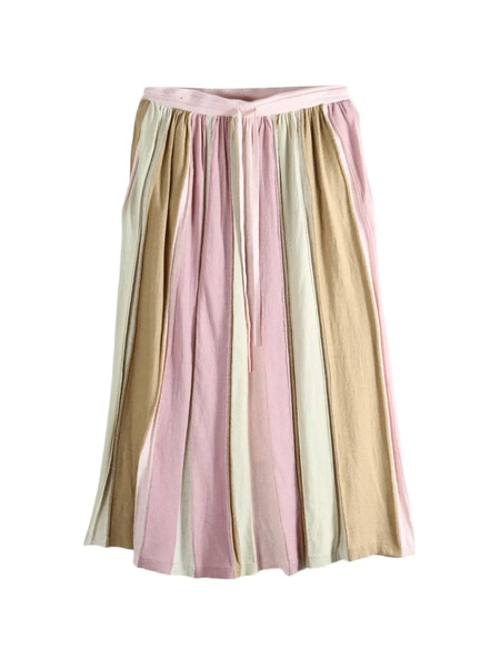  Casey Casey Falda Midi A Rayas - Rosa 
