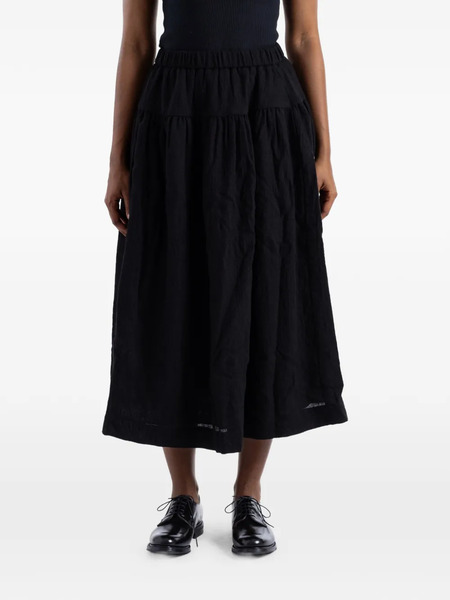  Casey Casey Falda Midi Upup Fruncida - Negro 
