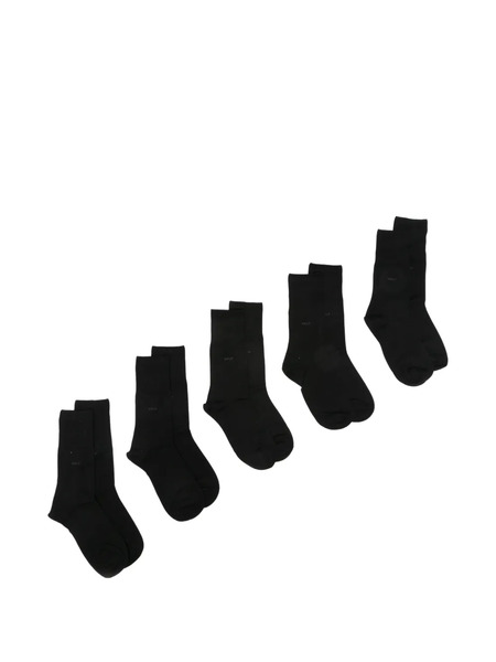  Cdlp Set De Cinco Pares De Calcetines Con Logo - Negro 