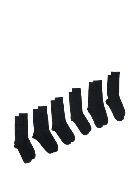  Cdlp Set De Seis Pares De Calcetines Con Logo Estampado - Azul 