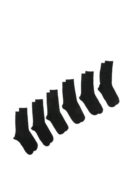  Cdlp Set De Seis Pares De Calcetines Con Logo - Negro 